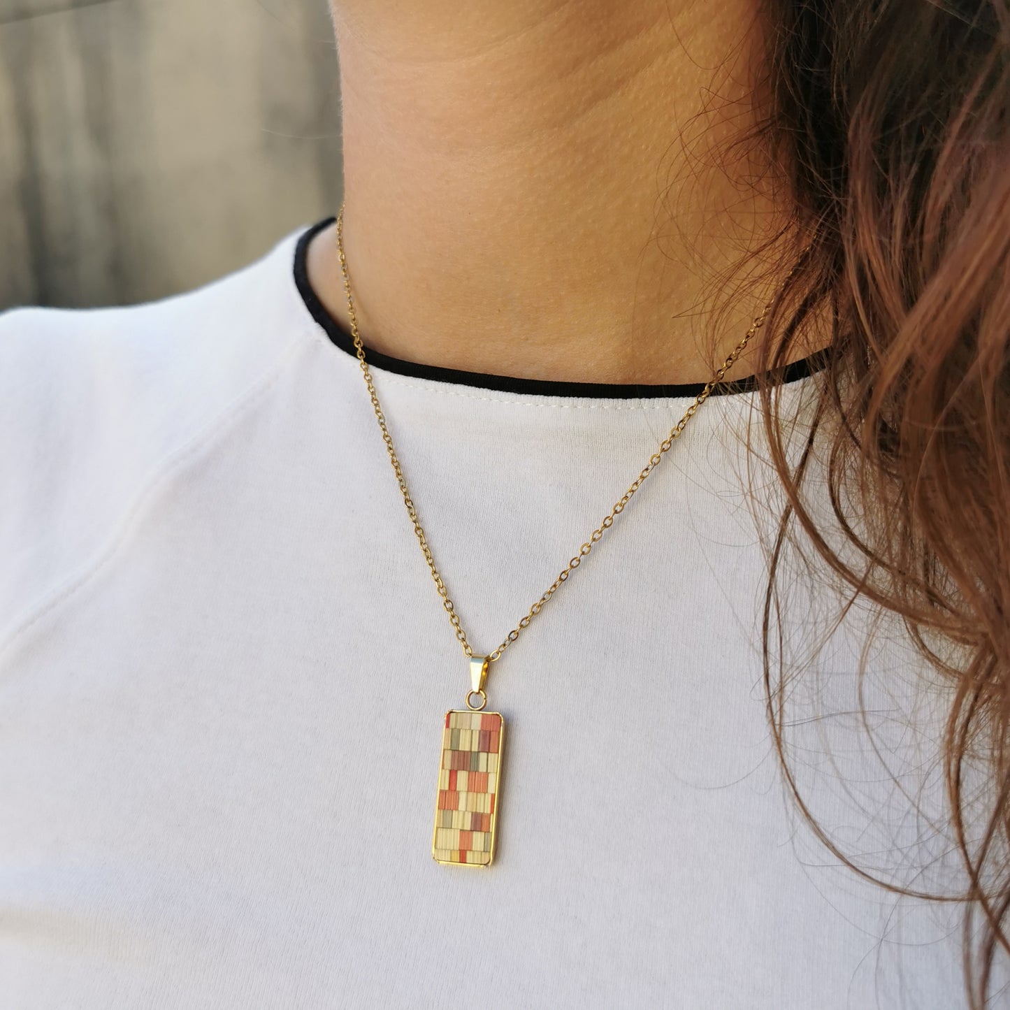 Collection NIKI- Pendentif rectangulaire- Elegan'SE
