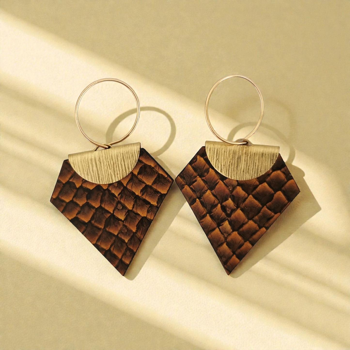 Collection OCEANIDES TRIANGLE BICOLORE - Boucles d'oreilles - Elegan'SE
