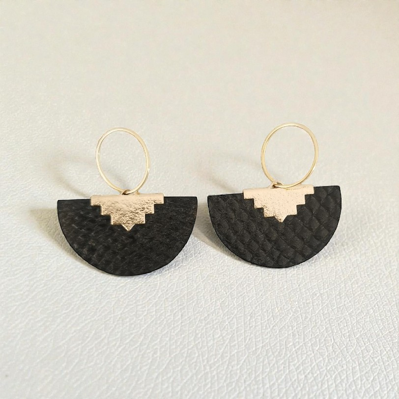 Collection OCEANIDES EVENTAIL BICOLORE - Boucles d'oreilles - Elegan'SE