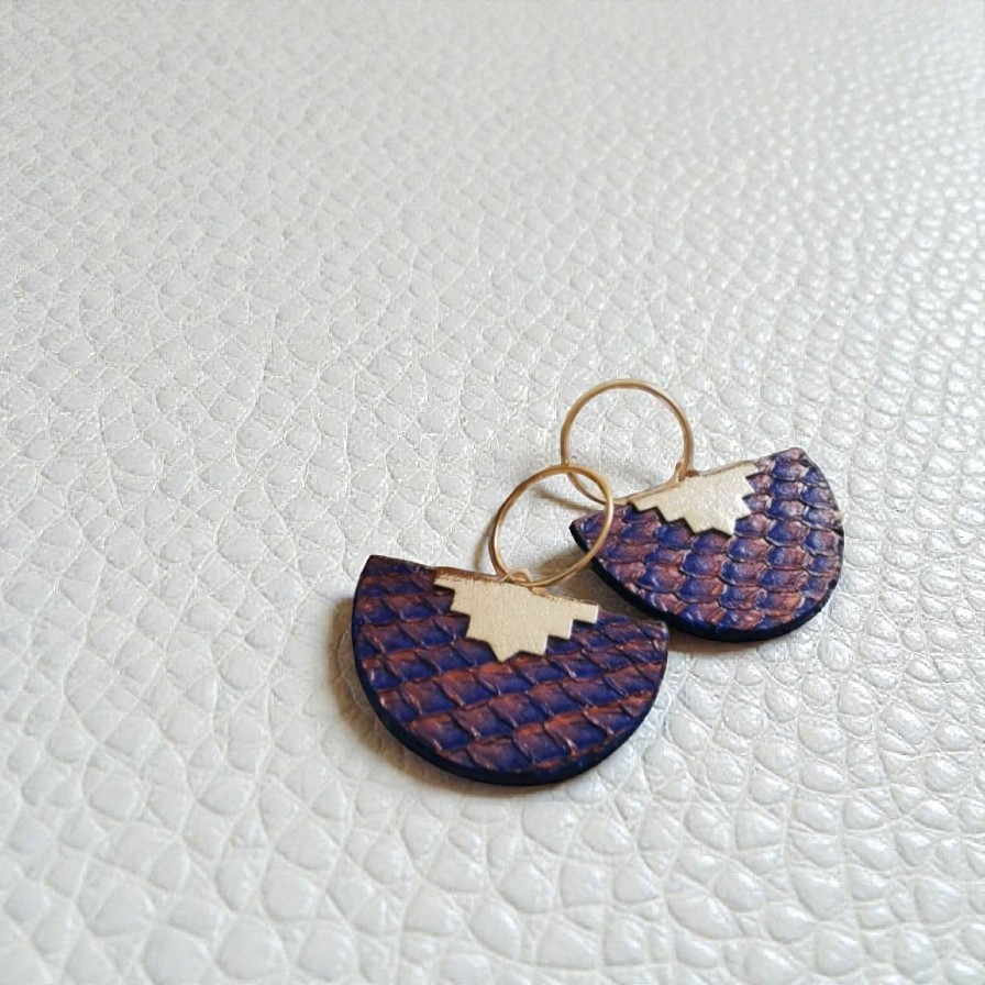 Collection OCEANIDES EVENTAIL BICOLORE - Boucles d'oreilles - Elegan'SE